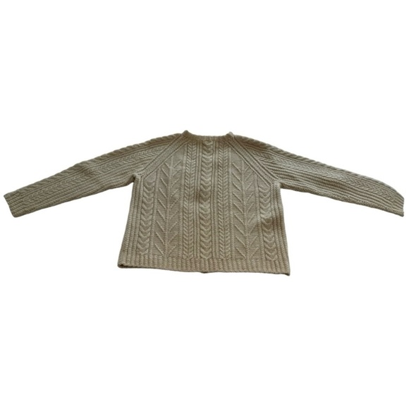 Handmade Cable Knit Wool Fisherman’s Sweater Button Front Cardigan - Size Large - Picture 2 of 10